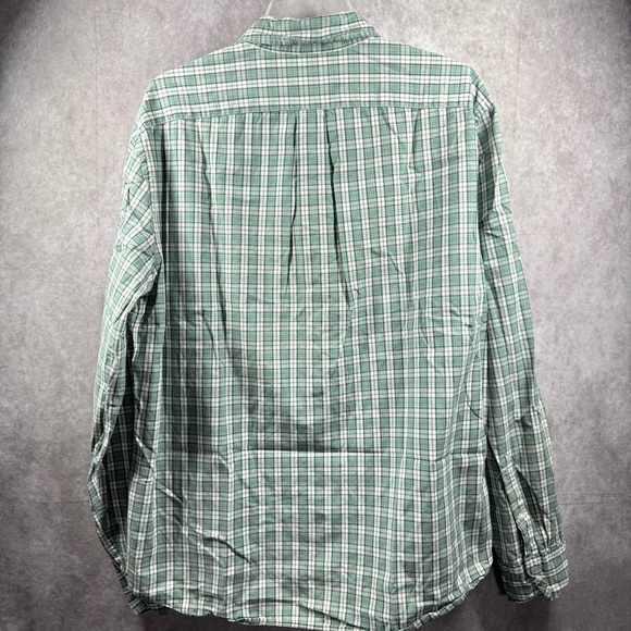 J. Crew Stretch Men’s Green Plaid Casual Button Down Shirt Long Sleeve Slim Fit - Picture 3 of 9